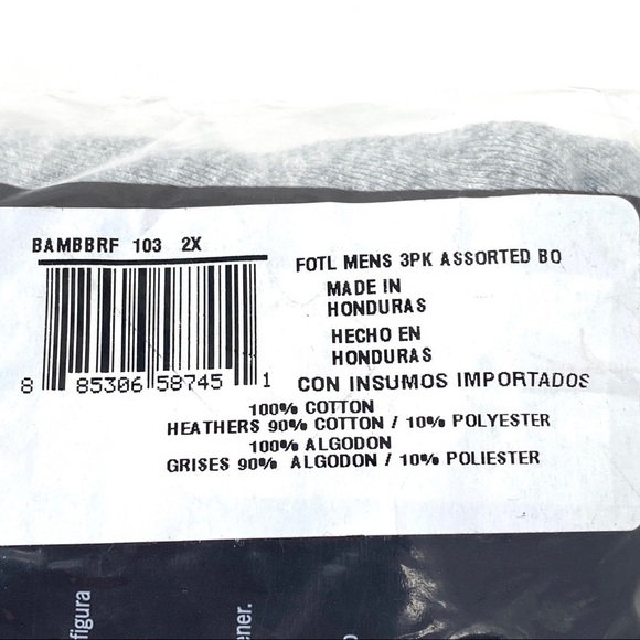 Fruit of the Loom Men's 3-Pack Boxer Briefs 2XL - Picture 6 of 6